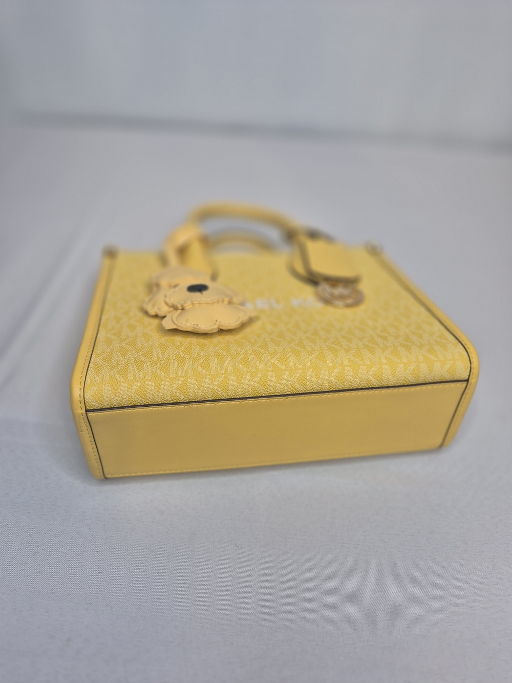 Michael Kors "Mirella" Yellow Signature Satchel Bag NWT - Picture 9 of 13